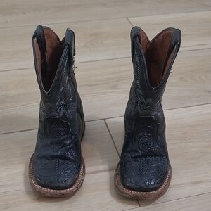 Tanner Mark Kids Black Cowboy Boots Sixe 2/3 T